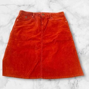 Gap Orange Corduroy Skirt